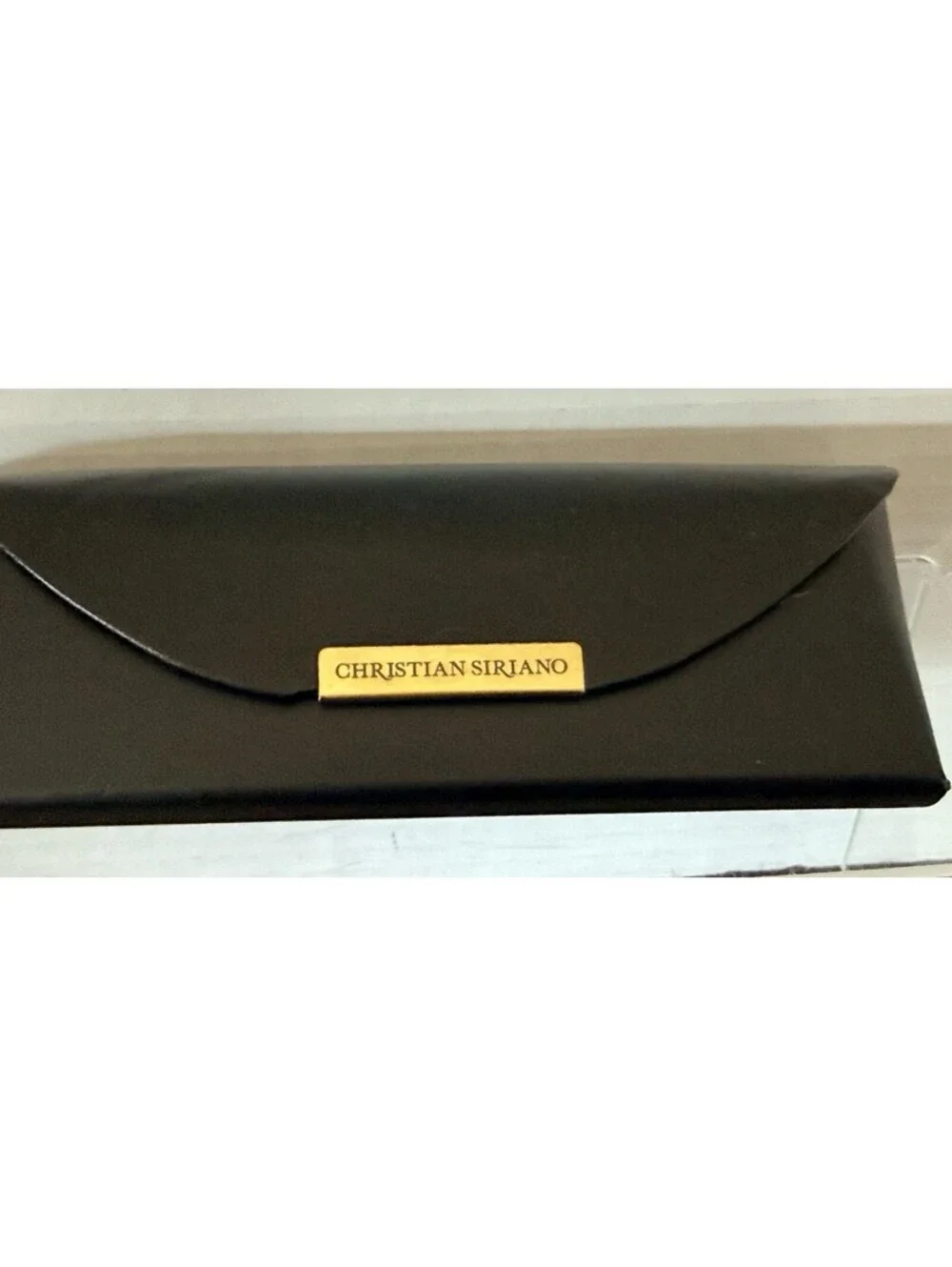 Christian Siriano Eyeglasses Case Hard Shell Leather Magnetic Closure Carrier